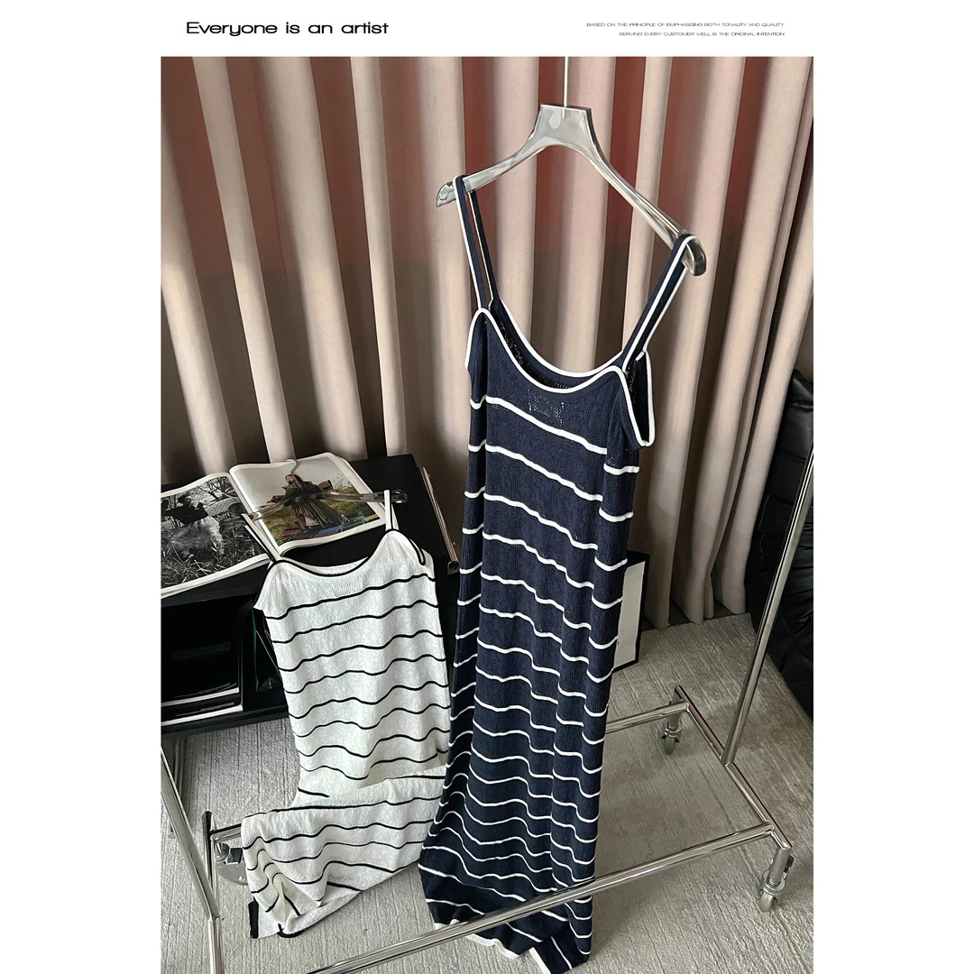 33715宽松条纹连衣裙女装时尚休闲百搭打底