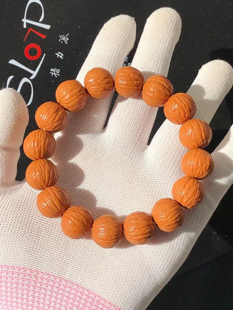 聚宝盆凤羽猴头精品猴头土豪南瓜单圈核桃手串盘玩绕指柔男女文玩