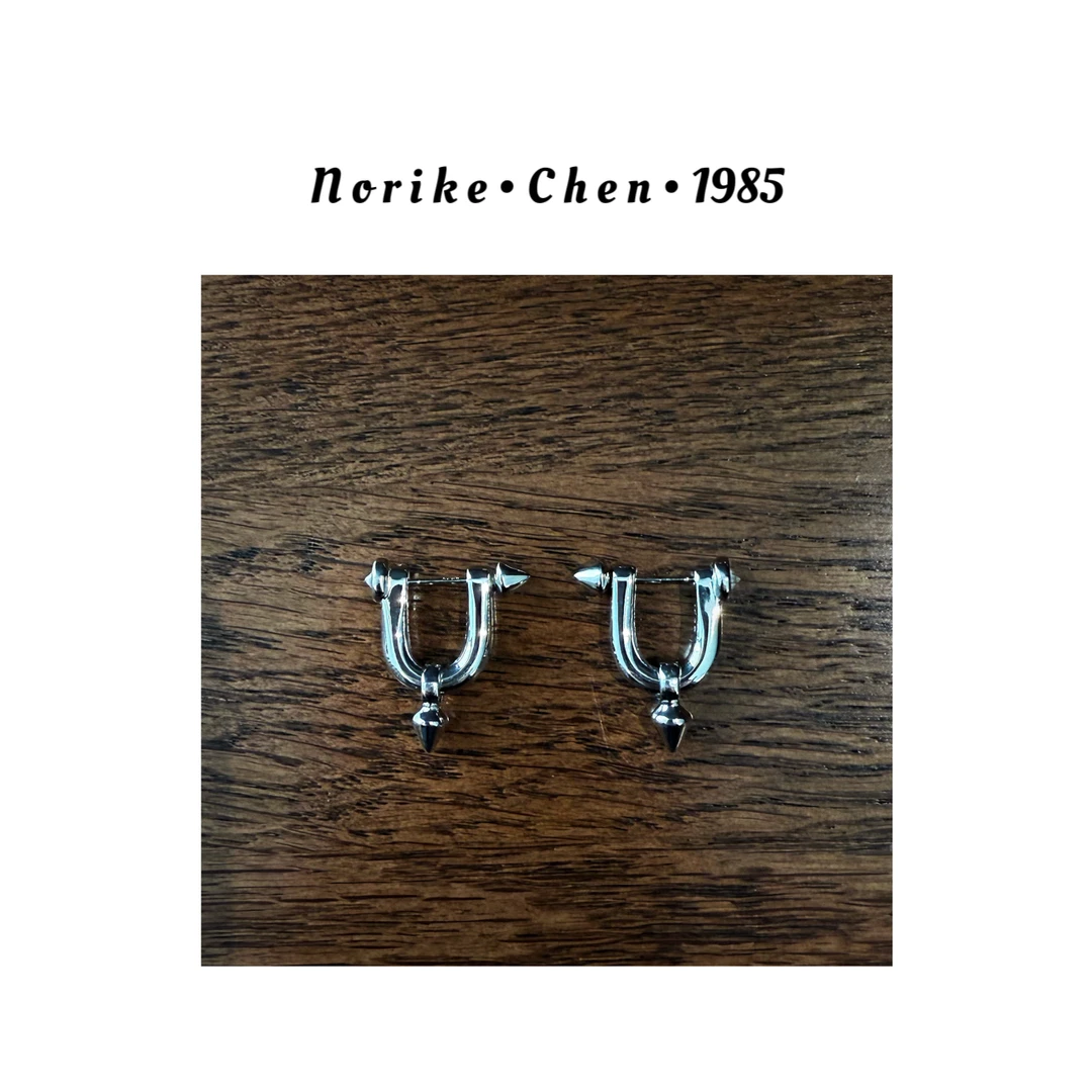 KEDING/刻町 合金耳饰 双面戴尖刺厚金属感耳环TF410291