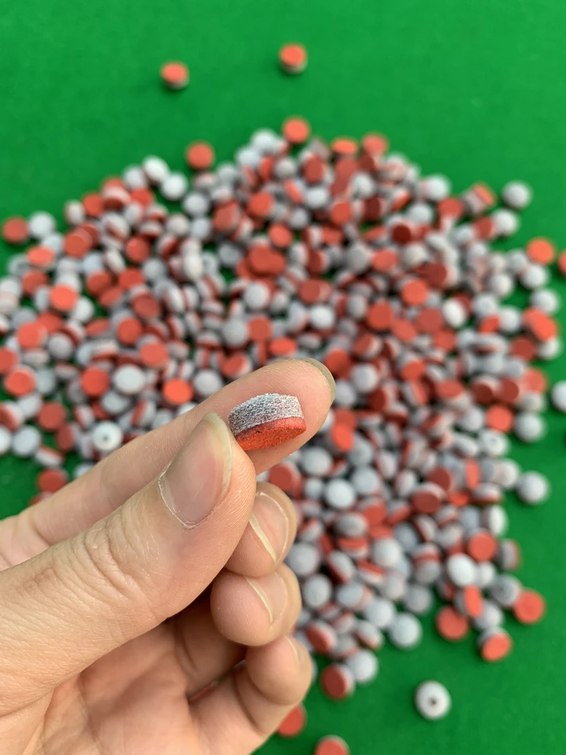 台球杆皮头样品10粒！小头杆皮头！无注胶压制皮头！打感好！