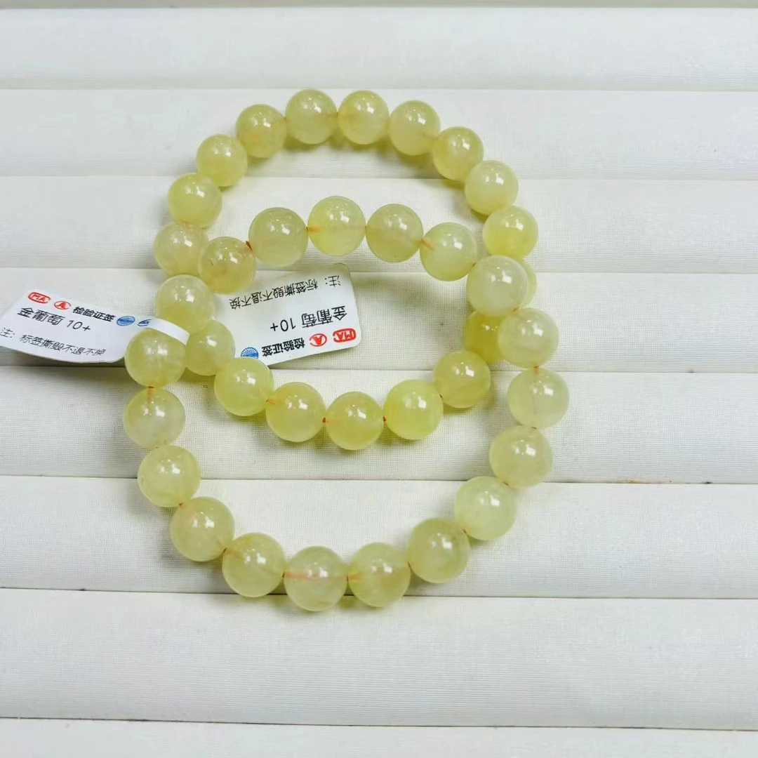奶油金葡萄石单圈手串（多样性发一）