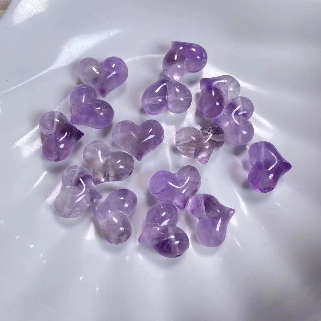 紫水晶/黄水晶屁桃通孔（带闪片）（多样性发一）