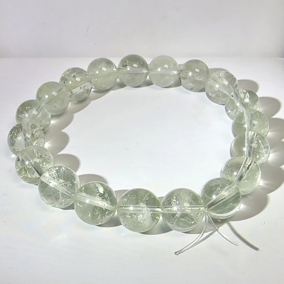 绿阿赛白阿塞天然水晶手串（多样性发一绿水晶
