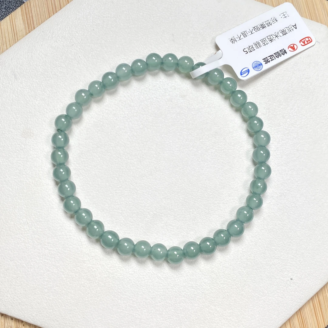 天然A货危料高冰透蓝翡翠手串卡5（多样性发一）