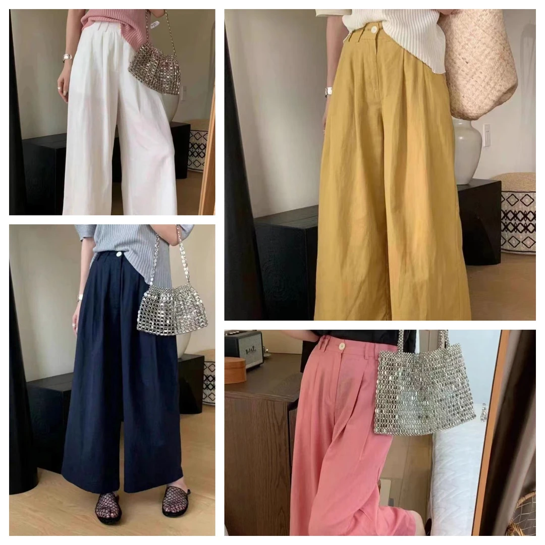 【桂敏专属】#6952夏季新款简约显瘦舒适休闲阔腿裤