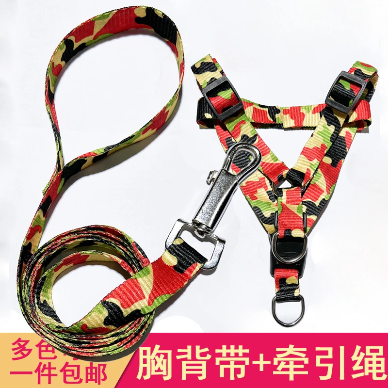 狗狗牵引绳遛狗绳小型犬猫咪泰迪小狗绳子外出神器中型犬链子宠物