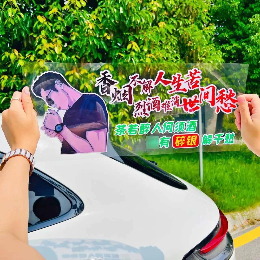不解人生苦  难消世间愁    汽车车贴
