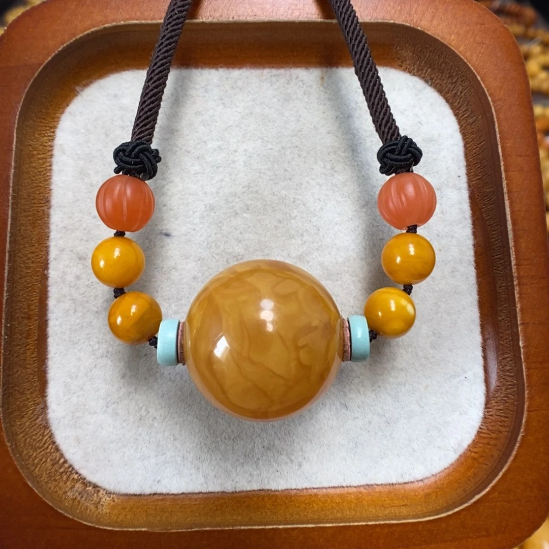 蜜蜡颈饰未镶嵌蜜蜡