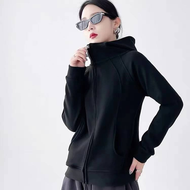 【800克超厚】秋冬修身高级感双面奥利绒拉链连帽瑜伽收腰开衫外套