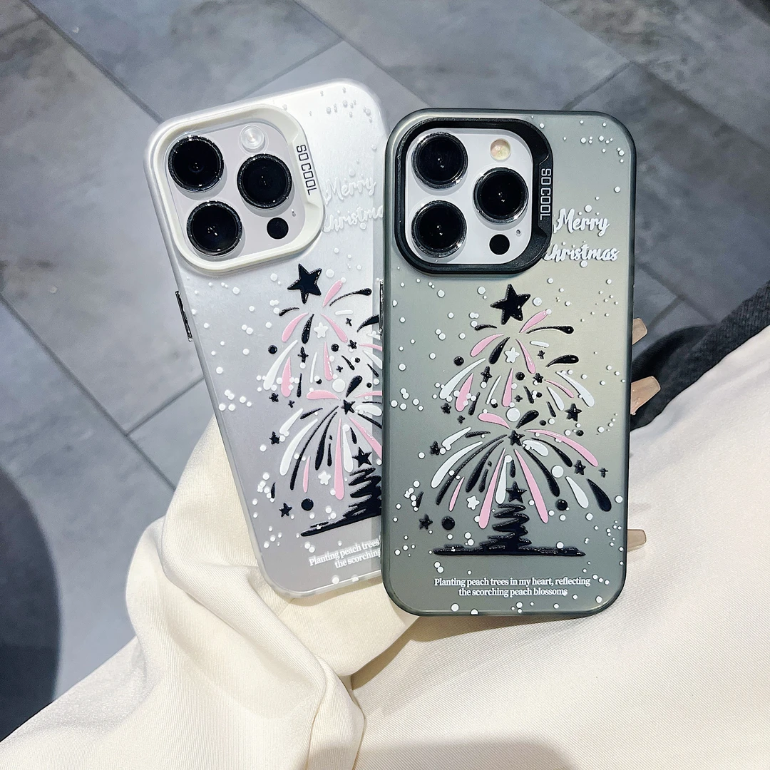 磨砂彩银适用苹果15/iPhone/华为荣耀/OPPO/VIVO/小米手机壳个性