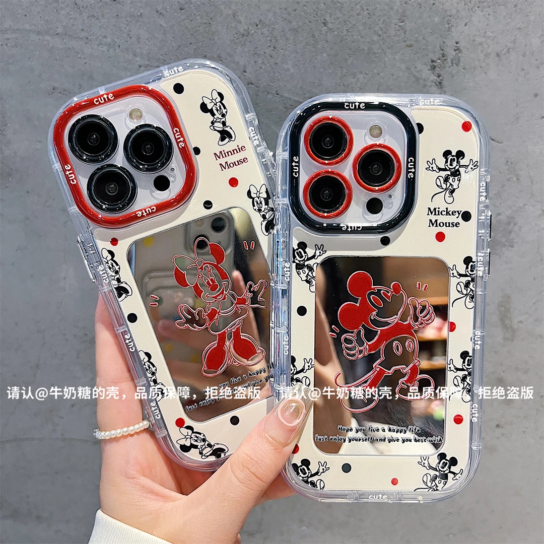 镜面奶油壳适用苹果15/iPhone/华为荣耀/OPPO/VIVO/小米手机壳潮