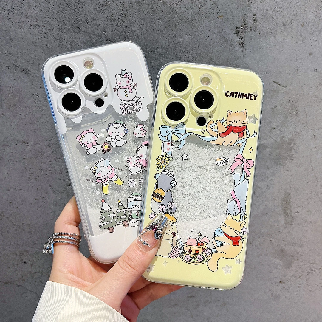 流沙壳适用苹果15/iPhone14手机壳13promax新款12Pro闪11潮15pro