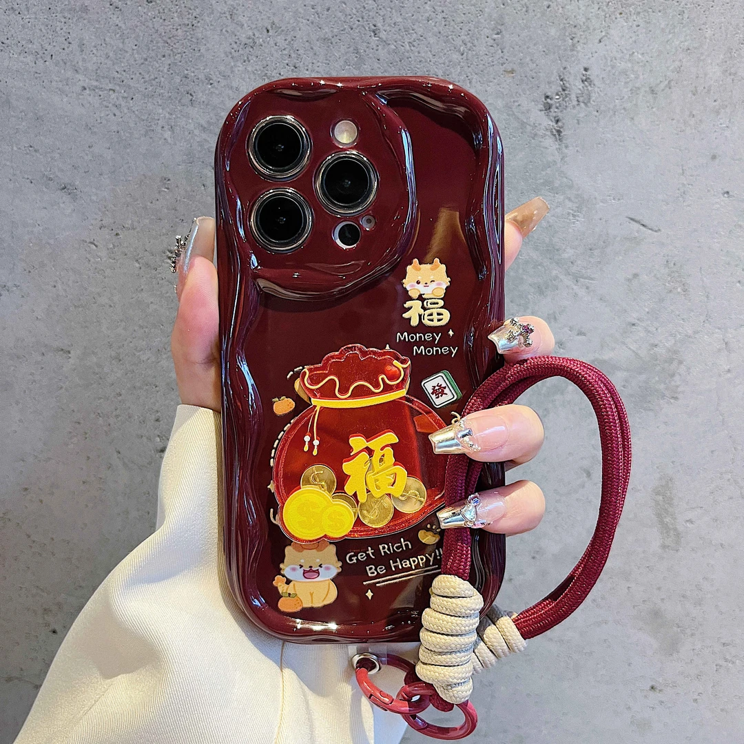 曲边纹适用苹果iPhone/华为荣耀/OPPO/VIVO/小米手机壳14promax软