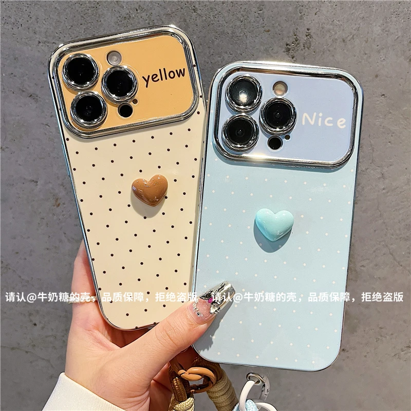 电镀大视窗适用苹果16/iPhone/华为荣耀/oppo/vivo/小米手机壳潮