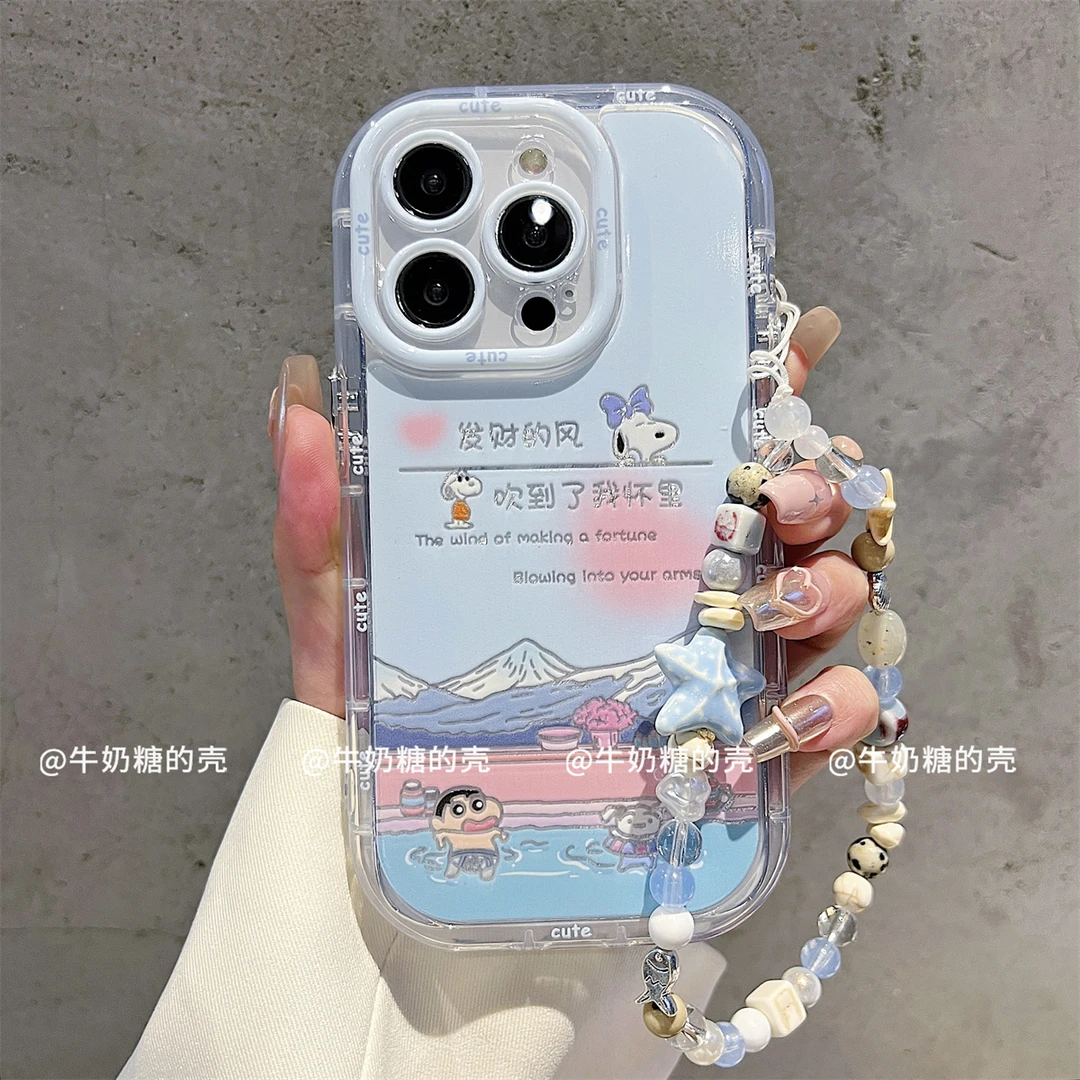 羽纱奶油壳适用苹果16/15/iPhone/华为荣耀/OPPO/VIVO/小米手机壳