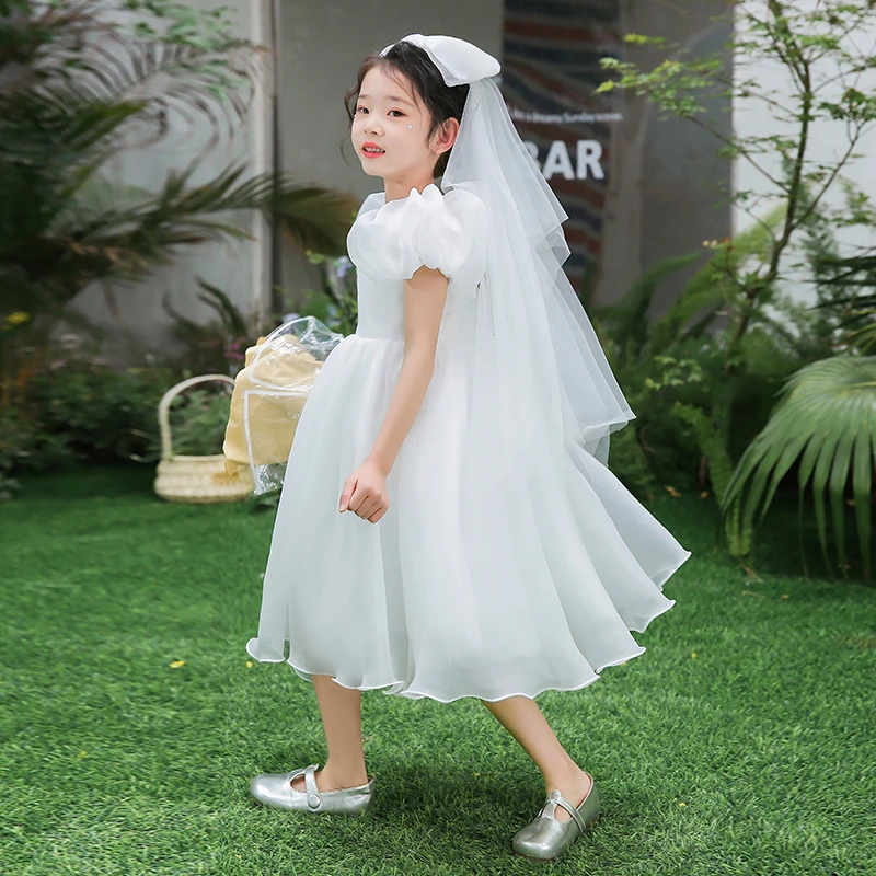 女童连衣裙夏季新款公主裙生日花童婚礼儿童女裙子洋气夏装蓬蓬裙