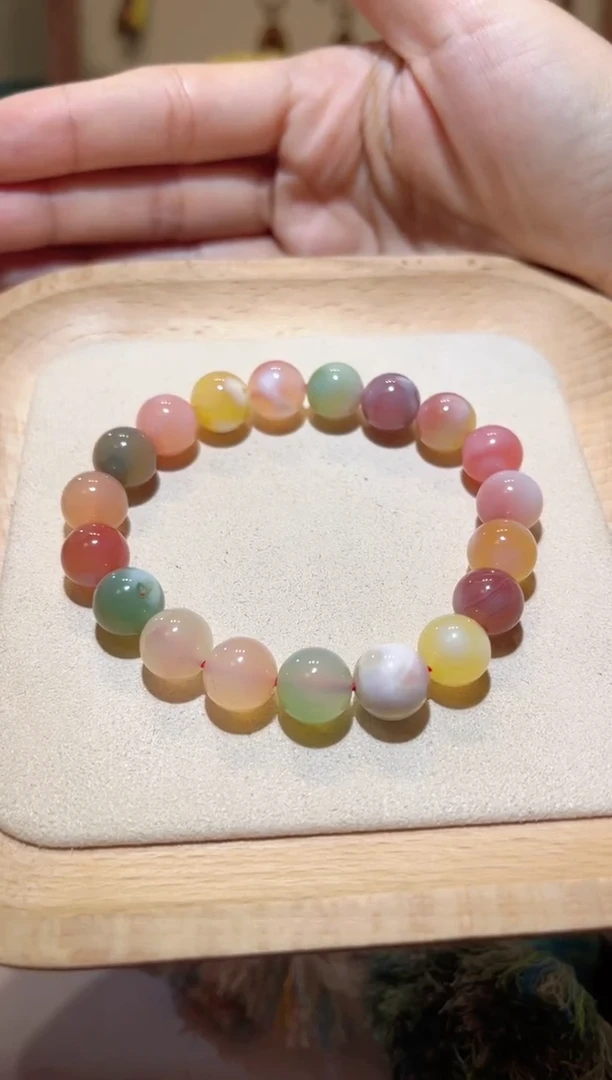 【闪购商品】玛瑙/玉髓手串未镶嵌樱花玛瑙果冻串