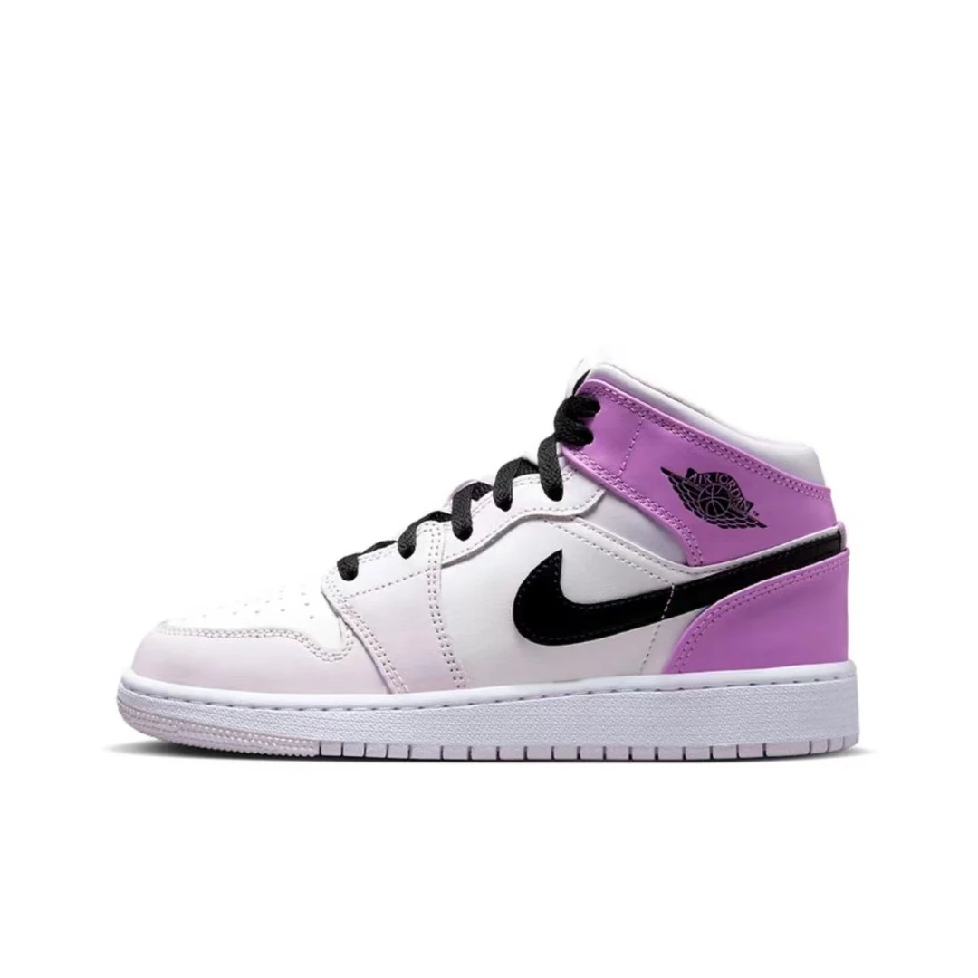 Nike/耐克AIR JORDAN1MID 女子白紫中帮休闲板鞋 DQ8423-501