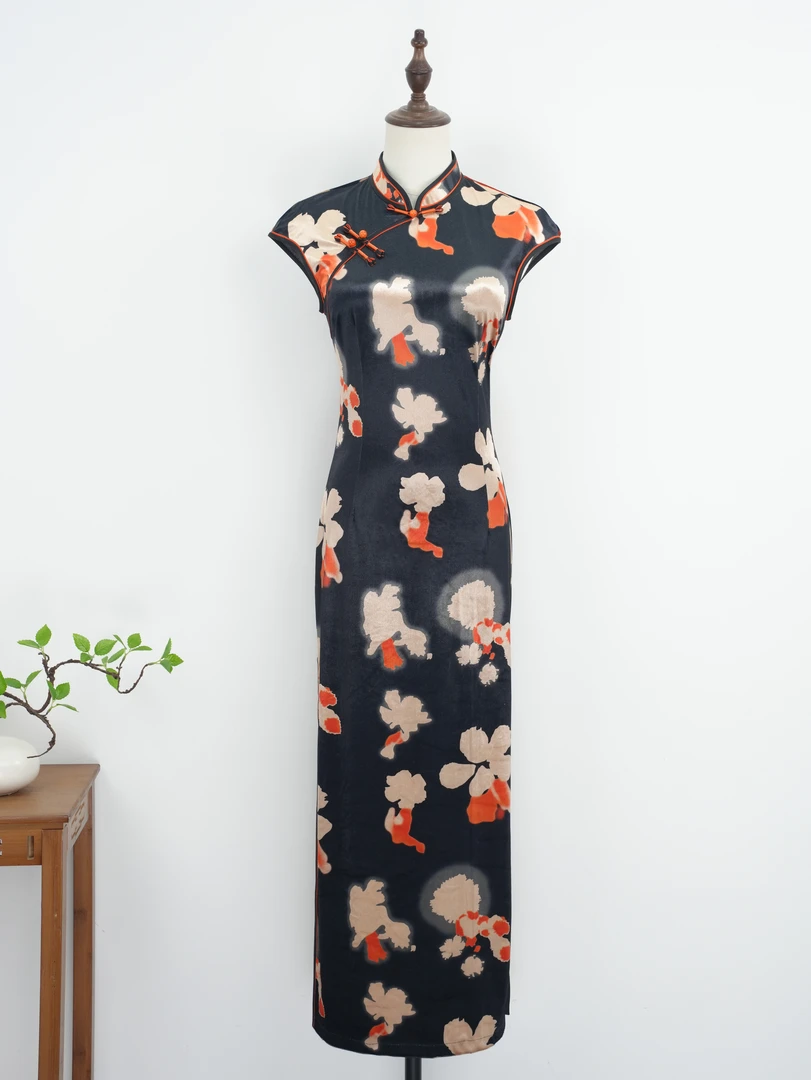 [织画]苏禾旗袍中长款衣长128