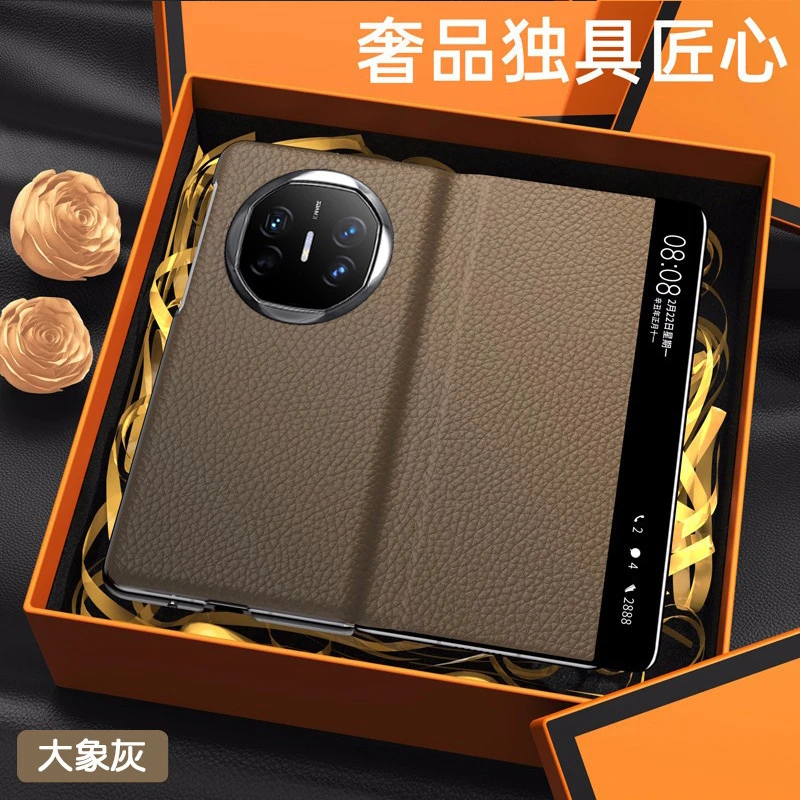 适用华为MateX6手机保护套真皮商务防摔X6智能翻盖全包防摔手机壳