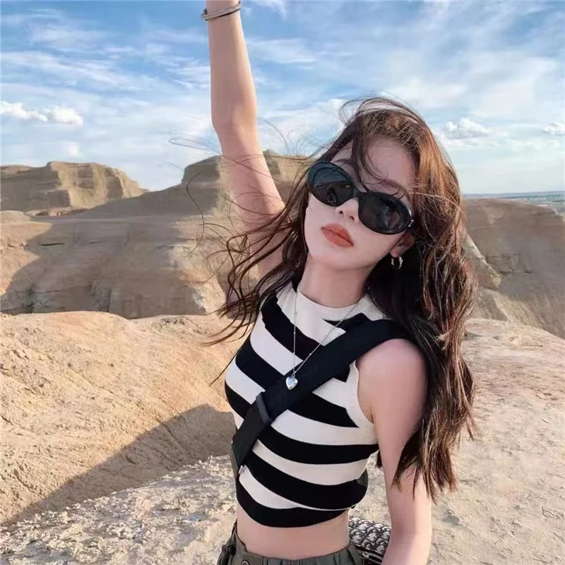 新款欧美风复古猫眼墨镜女韩版夏季甜酷高级感遮阳墨镜男防紫外线