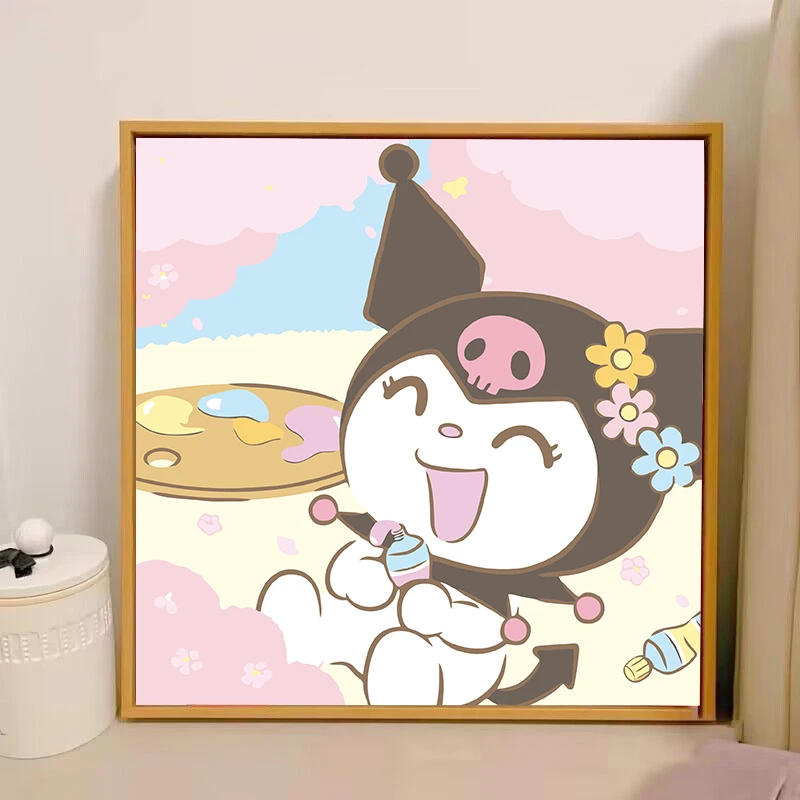 儿童数字油画diy手工填充填色卡通动漫涂色油彩画装饰画