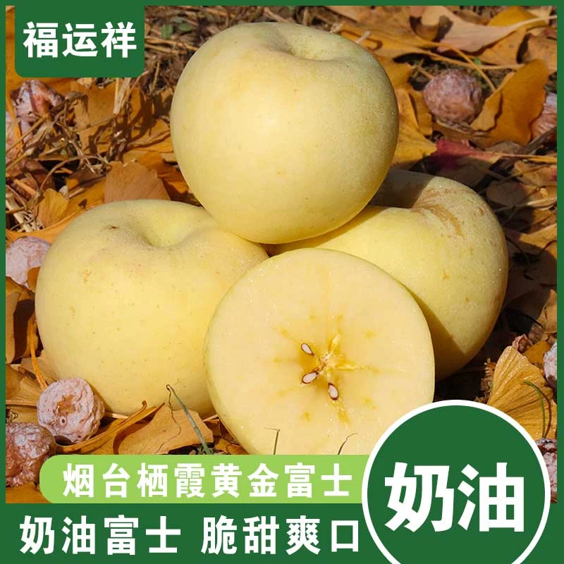 福运祥脆甜奶油富士新鲜烟台苹果10斤新鲜脆甜