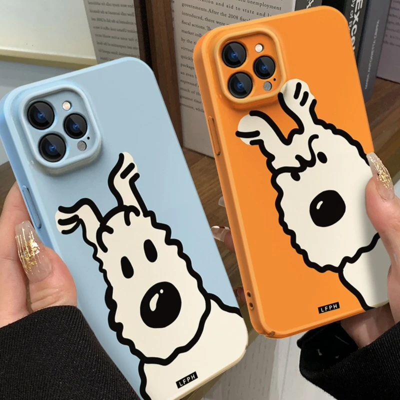 华为oppo小米vivo卡通探头小狗iPhone15手机壳14/13苹果12菲林11