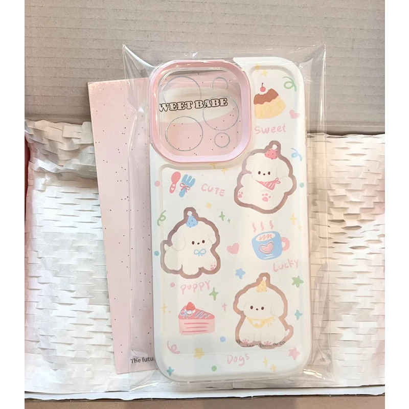 趣味壳ins可爱小白狗适用iPhone13苹果15手机壳华为vivo小米oppo