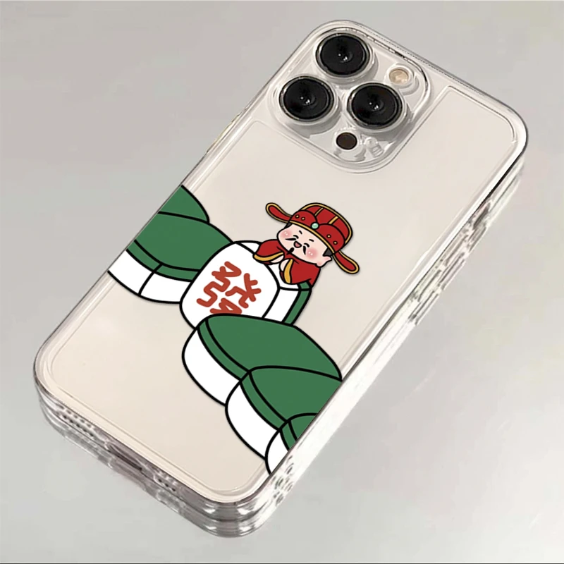 个性麻将财神iPhone14手机壳15苹果13透明11/12华为oppo小米 vivo