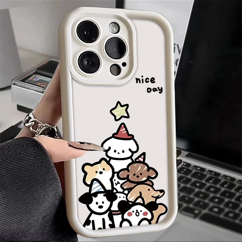 圣诞小狗iPhone13/14promax苹果15软壳12手机壳华为oppo小米vivo