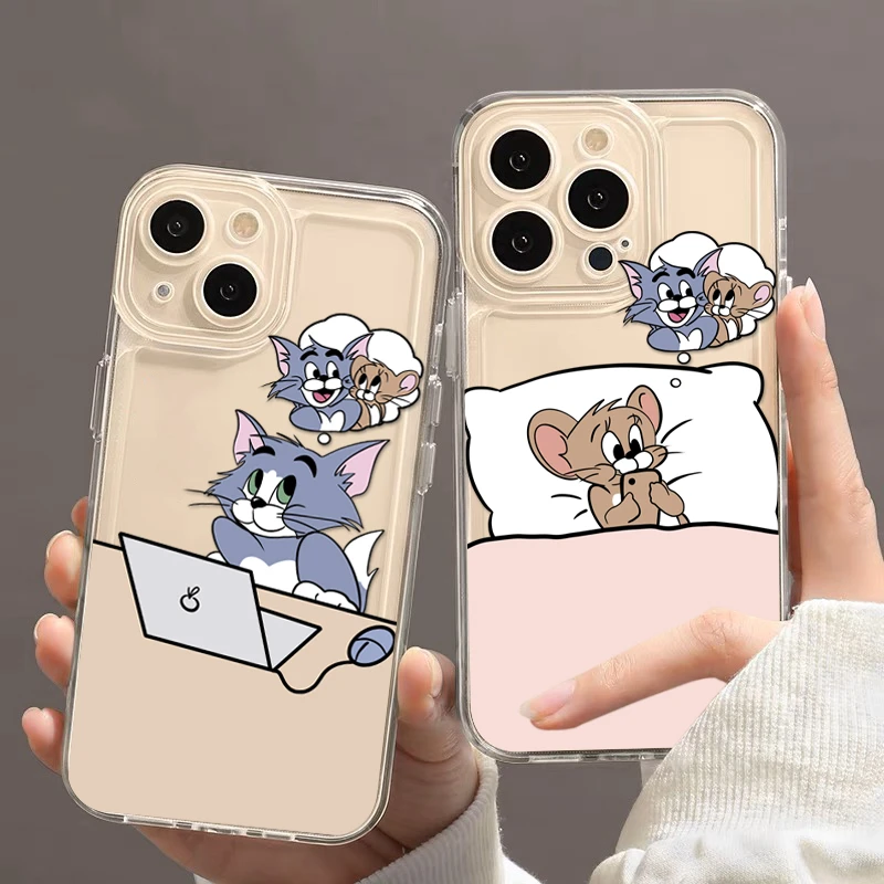 苹果oppo华为vivo小米iPhone15猫和老鼠情侣手机壳14/13软壳12 11