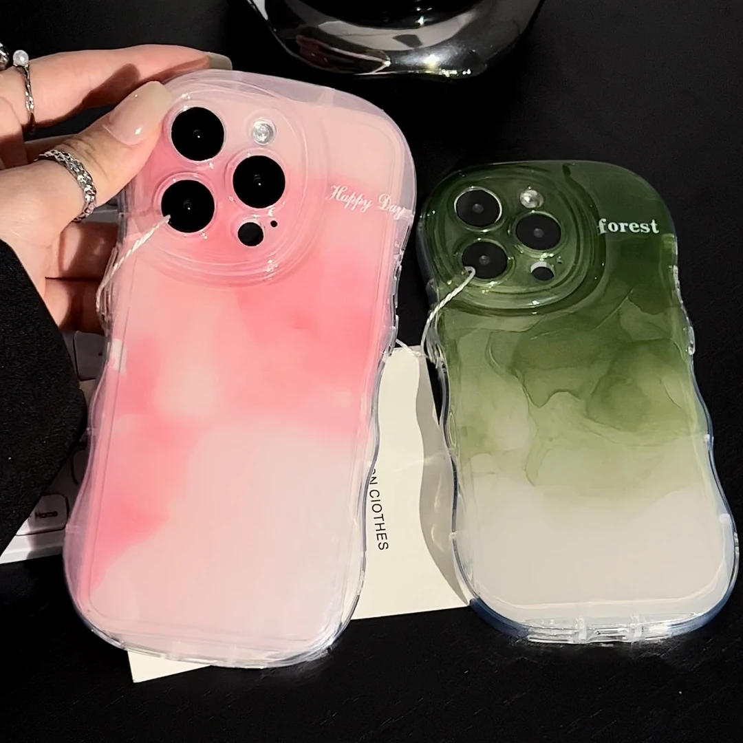 文艺渐变晕染蝴蝶iPhone15promax苹果13/11手机壳14小众12女软壳