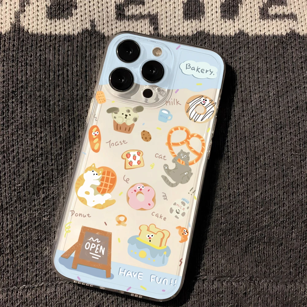 华为oppo小米vivo苹果13饼干甜甜圈猫咪iPhone14手机壳11/12软15