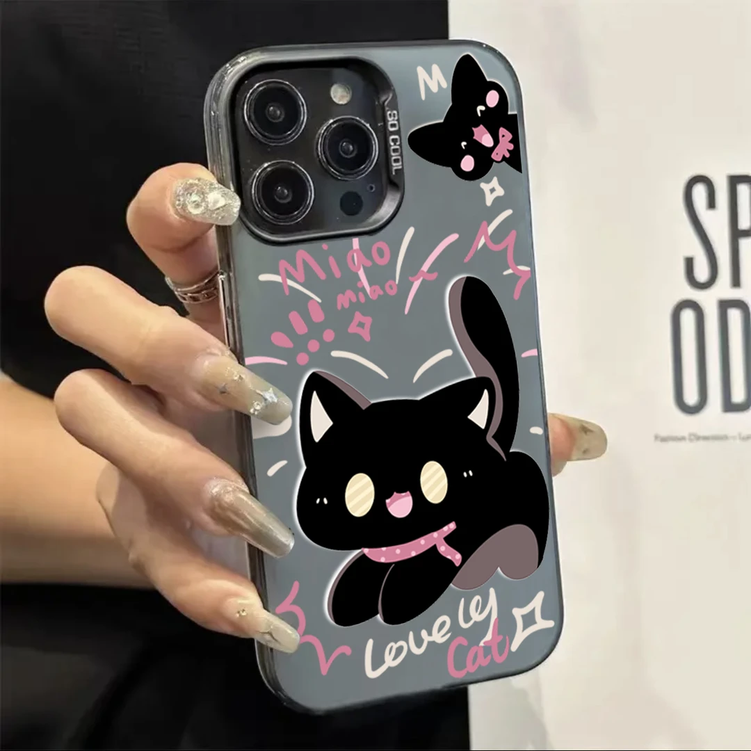卡通惊吓猫咪iPhone14/15promax手机壳苹果12/11创意13潮牌XS套XR