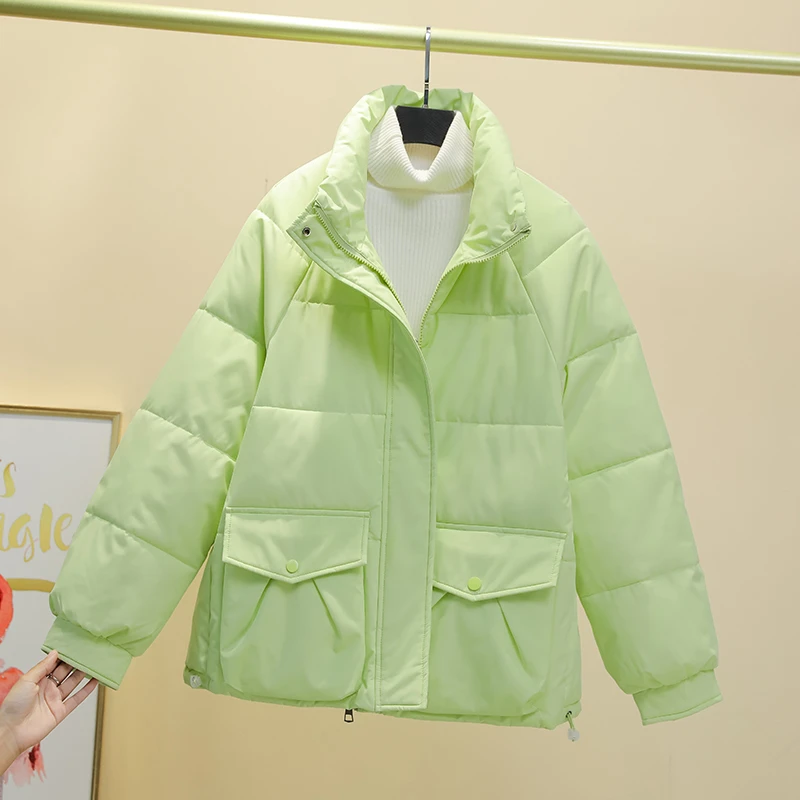 冬季时尚棉服女2024新款立领宽松保暖棉袄不臃肿加厚棉衣韩版短款