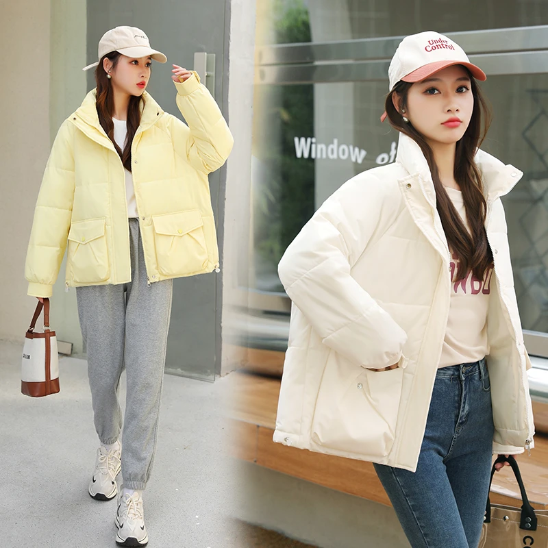 冬季加厚棉服女短款反季爆款2024新款棉袄保暖宽松立领棉衣小个子