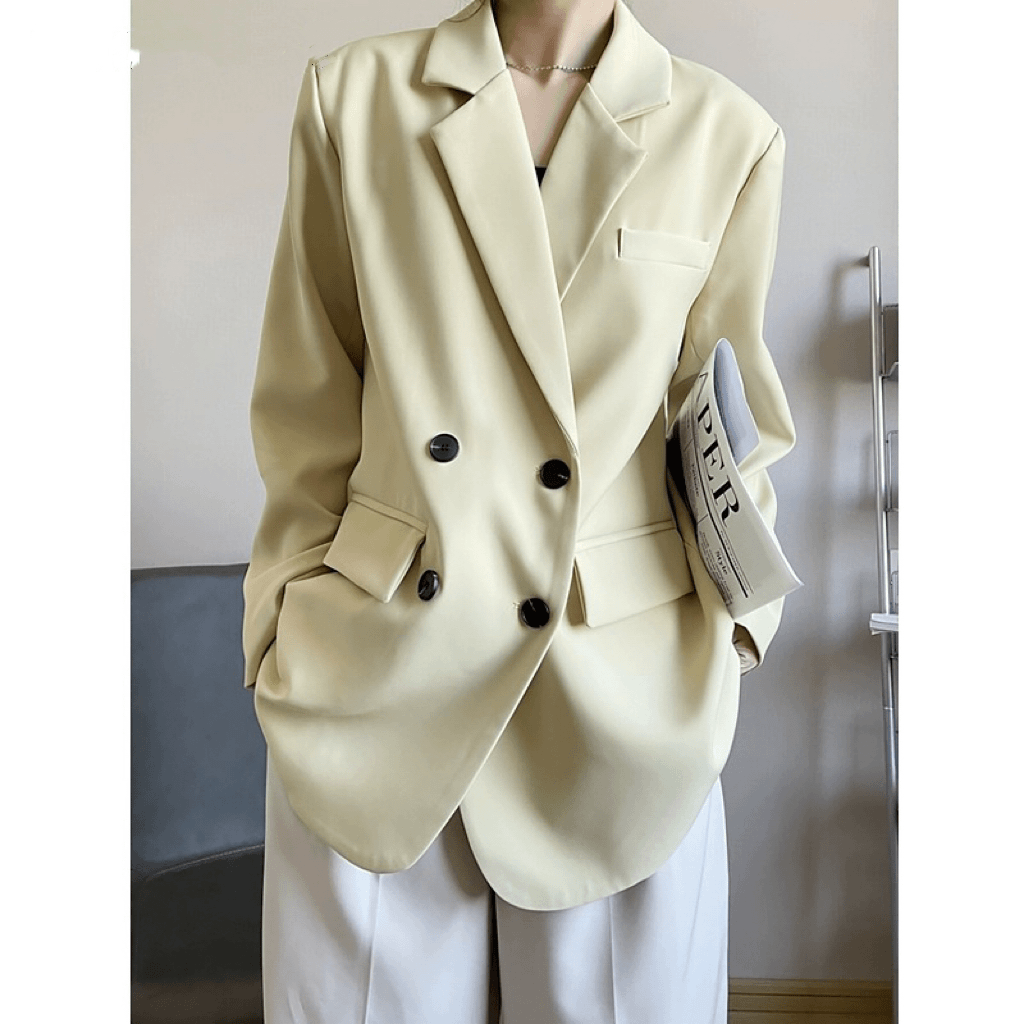 【小禹】2024春季新款韩版高级感纯色西装休闲百搭外套230308