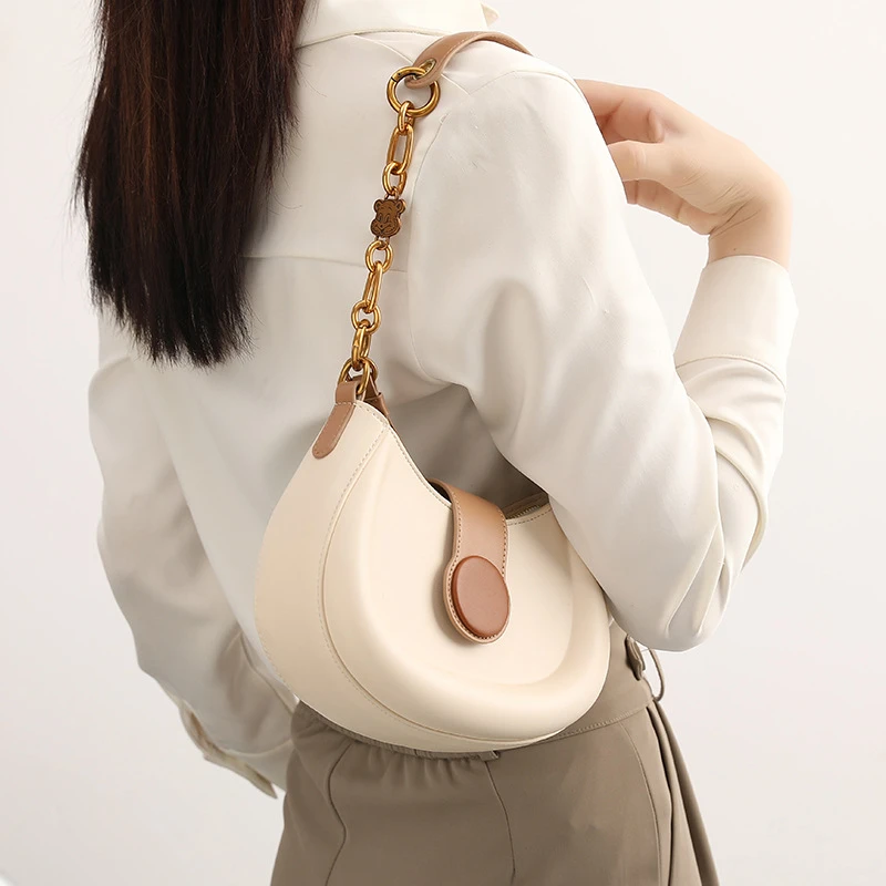 香港马鞍包包女2024新款高级感百搭单肩腋下包小众休闲斜挎包