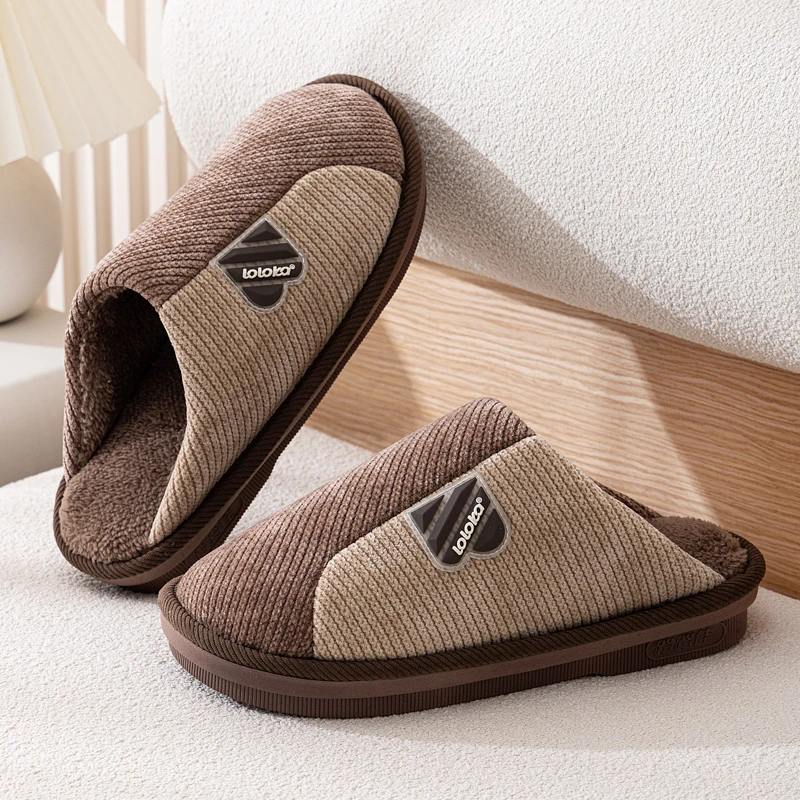 路路佳特大号棉拖鞋男2024新款秋冬季室内防滑家居家用保暖拖鞋男