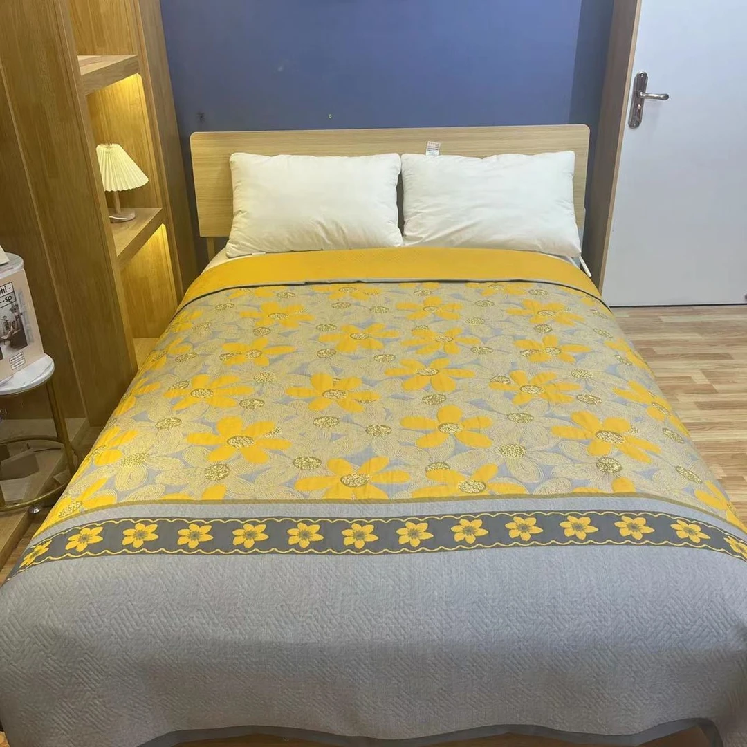 床盖/向日葵纱布毛巾被床单双人床加厚床盖四季通用多功能透气