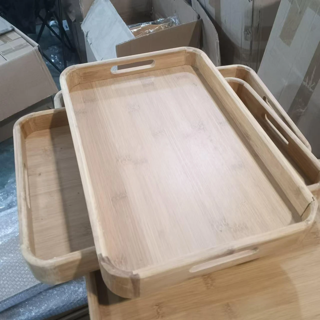 原木色挂洞不分28*40竹托盘多用途 发1个