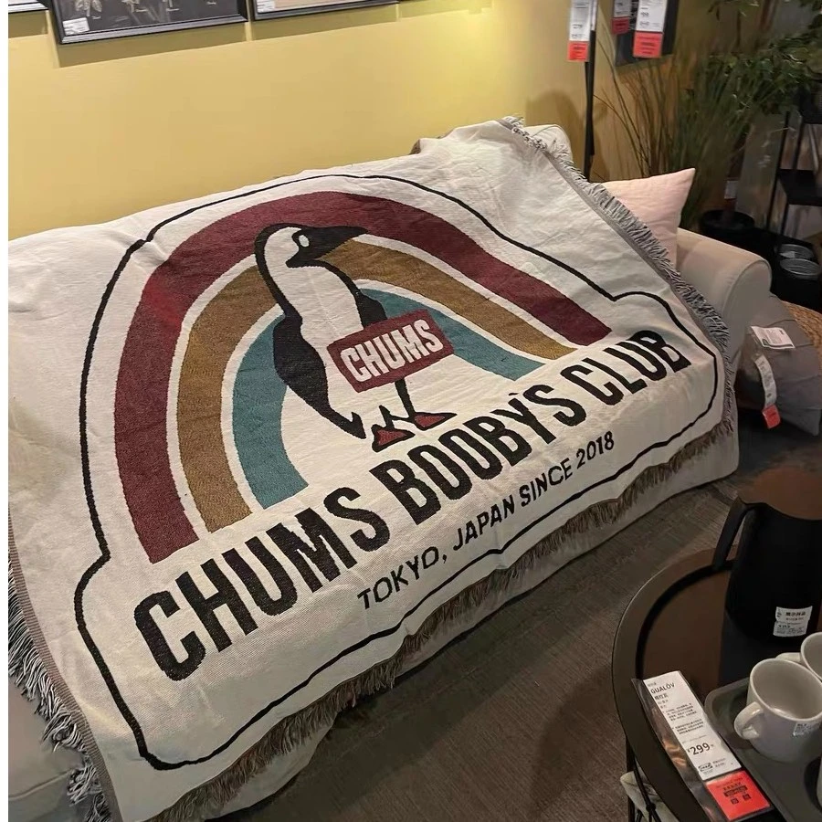 C2彩虹企鹅款 户外露营毯 盖布桌布 沙发巾多用途 约130×160