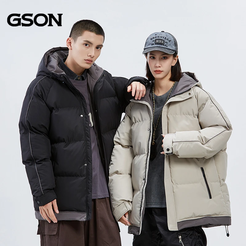 2024新款GSON棉衣男女款冬季保暖潮牌冬装棉袄子男士棉服情侣外套