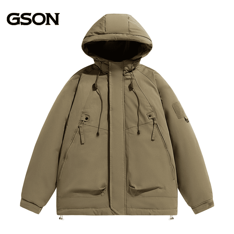 2024新款GSON男士棉衣冬季新款加厚宽松保暖棉袄男生棉服冬装外套