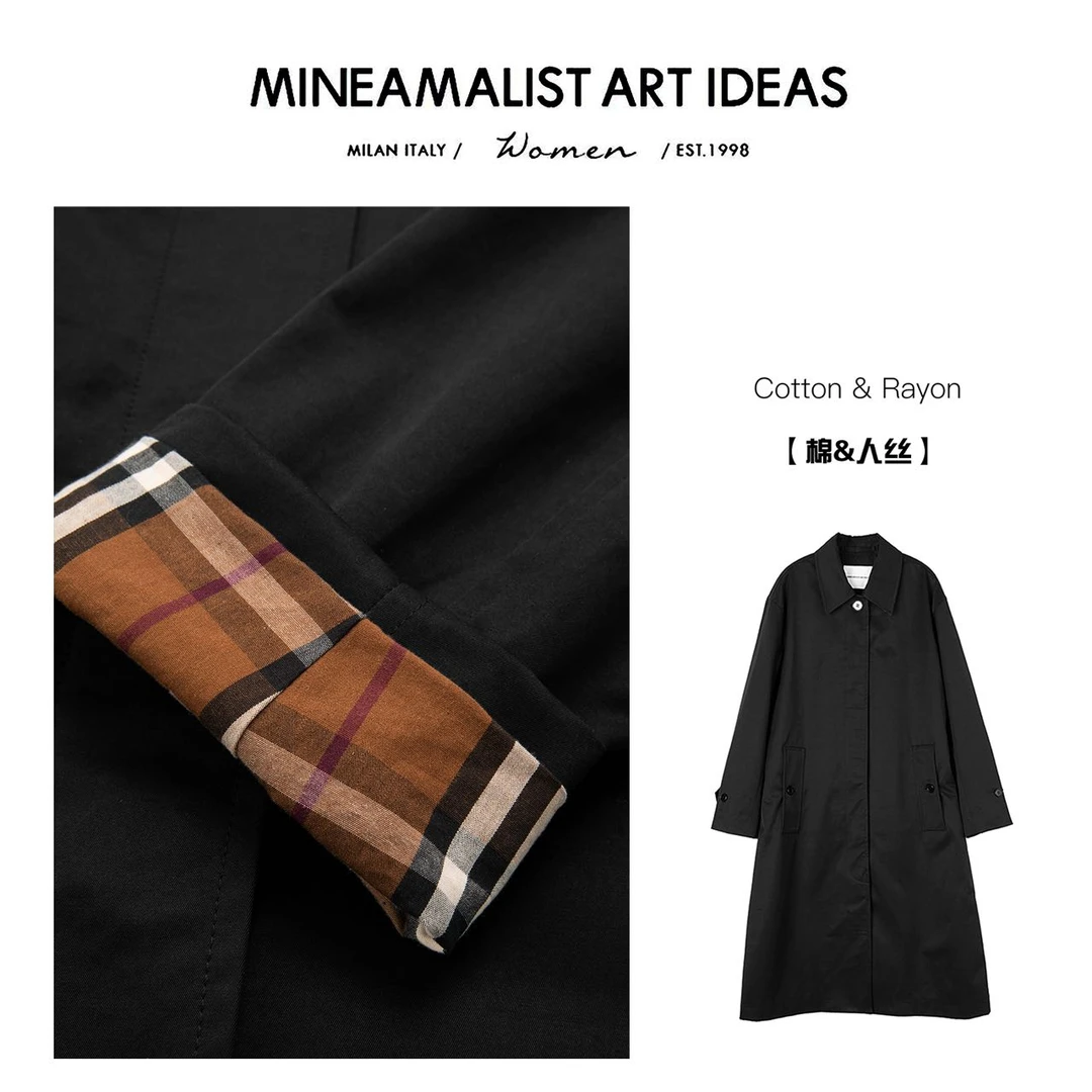 MINEAMALIST ART IDEAS经典款极简翻领风衣外套ZY1125