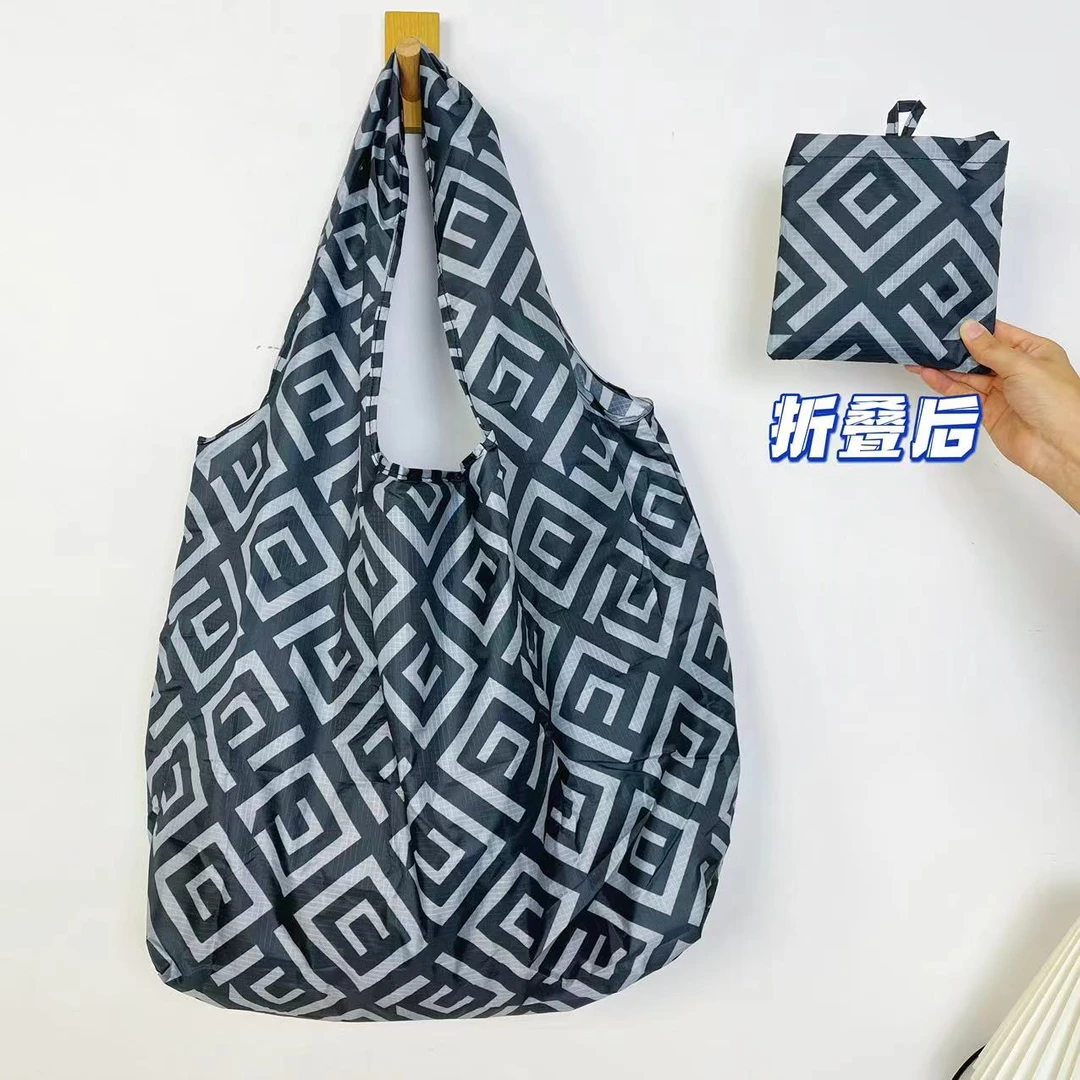 女手单肩包国际站薄款买菜包便携防水环保学生印花购物袋可折叠包