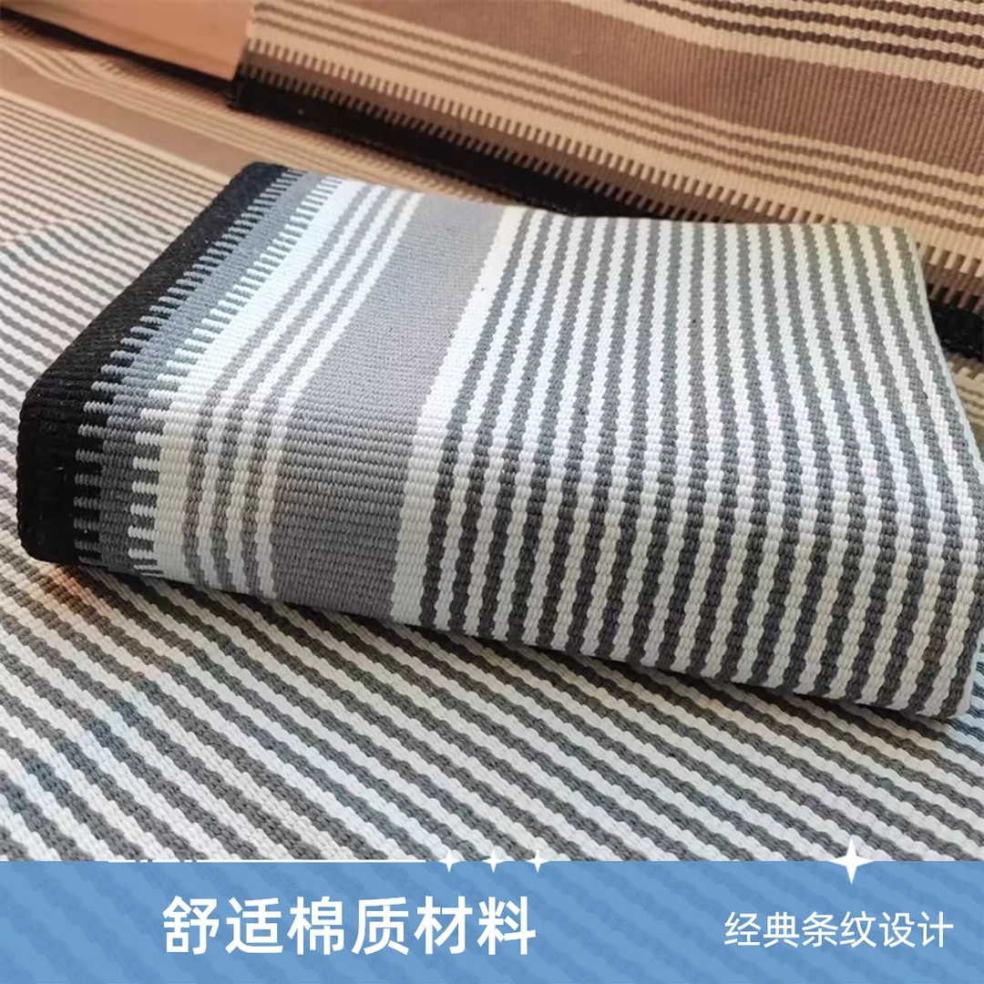 简约加厚老粗布棉沙发垫单人三人座实木沙发垫四季通用防滑防静电