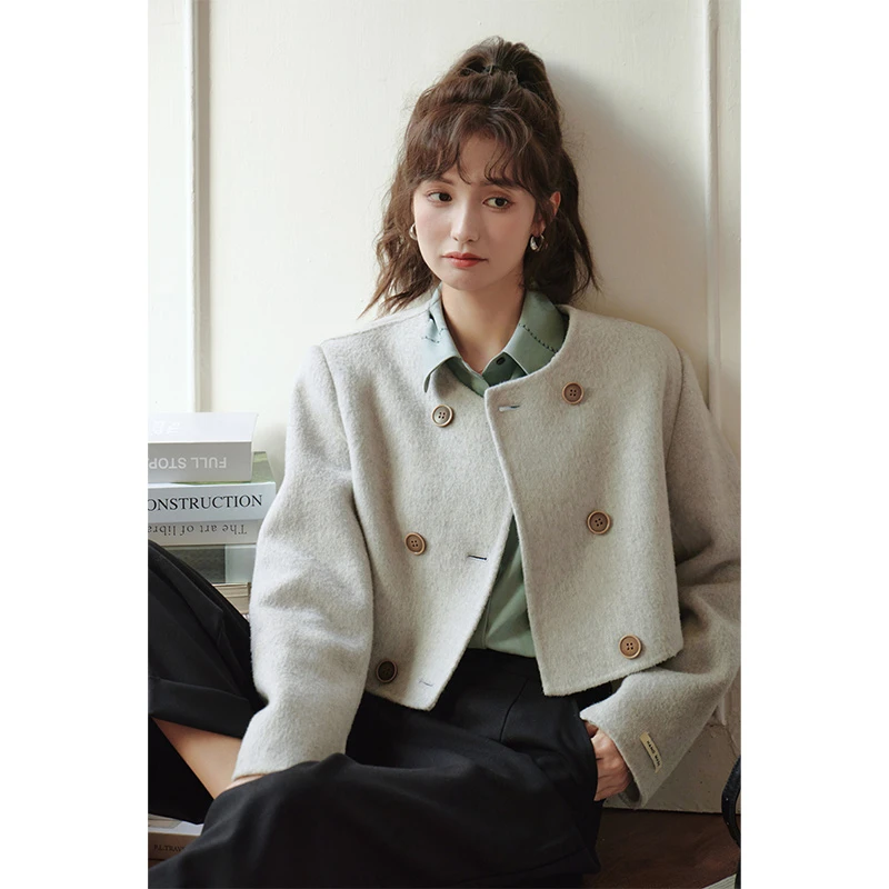 【年中大促】谜秀秋冬法式小香风高级大衣女高级感小个子百搭外套