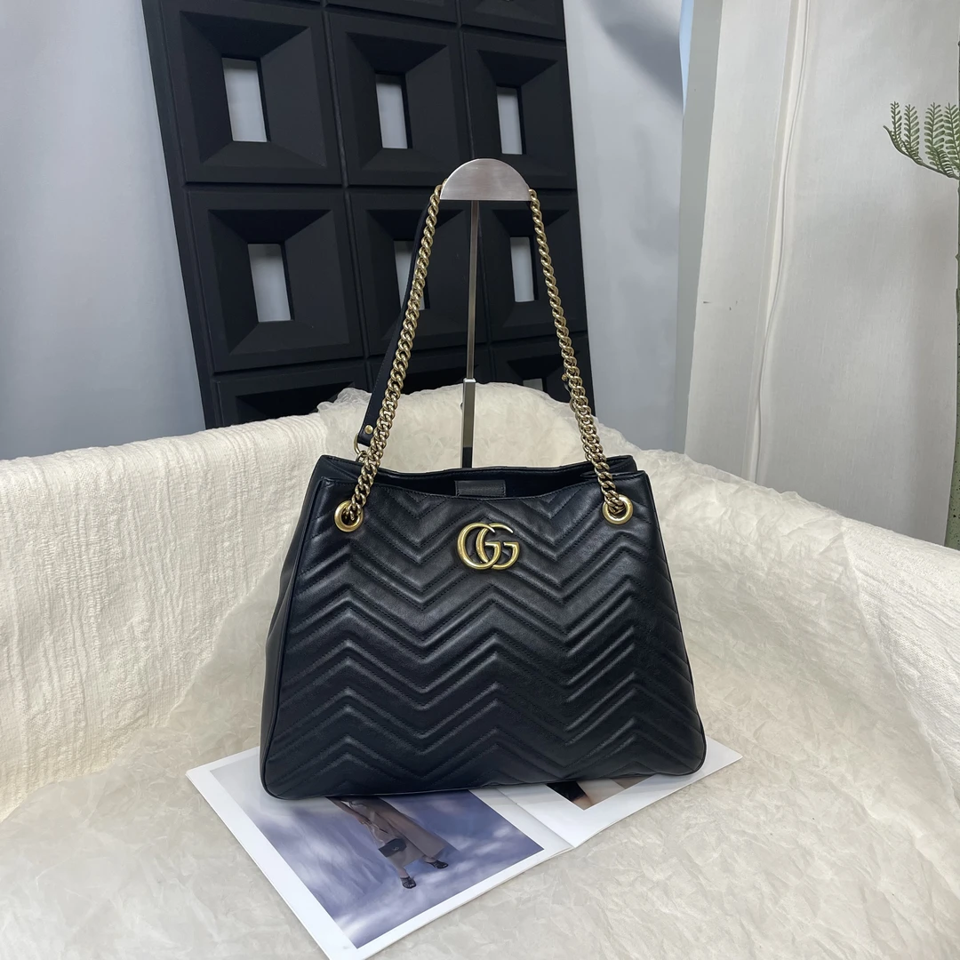 95新 GUCCI/古驰 marmont双G单肩托特包